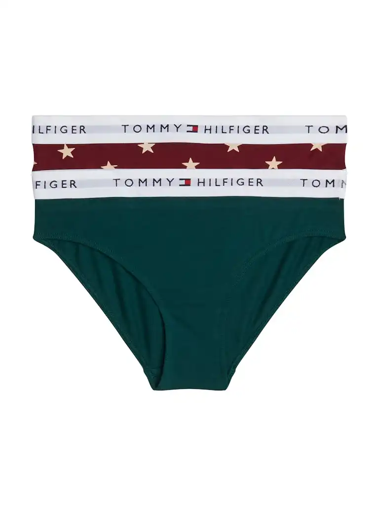 Tommy Hilfiger 2-pak meisjes slips - Zwart/wit
