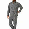 Norman heren huispak Fleece - Dark Blue - Warm winter pyjama pak met rits