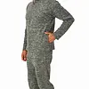 Norman heren huispak Fleece - Dark Blue - Warm winter pyjama pak met rits