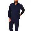 Norman heren huispak Fleece - Dark Blue - Warm winter pyjama pak met rits