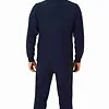 Norman heren huispak Fleece - Dark Blue - Warm winter pyjama pak met rits