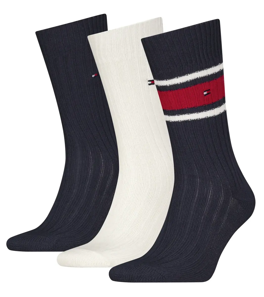 Tommy Hilfiger 3-paar Crew heren boots sokken - giftbox - Katoenen sportsokken Tommy Hilfiger 3-paar Crew heren boots sokken - giftbox - Katoenen sportsokken