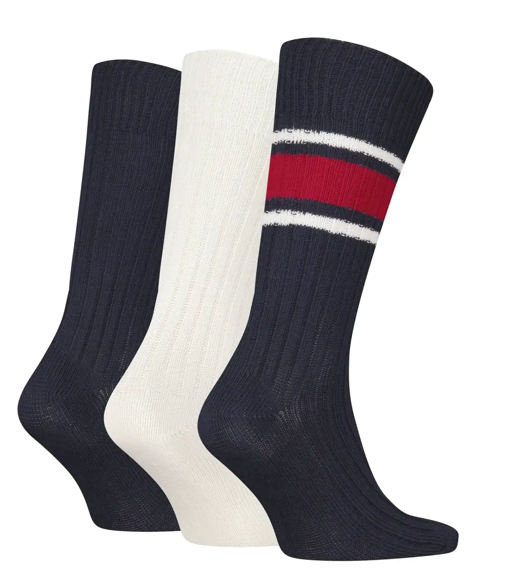 Tommy Hilfiger 3-paar Crew heren boots sokken - giftbox - Katoenen sportsokken Tommy Hilfiger 3-paar Crew heren boots sokken - giftbox - Katoenen sportsokken