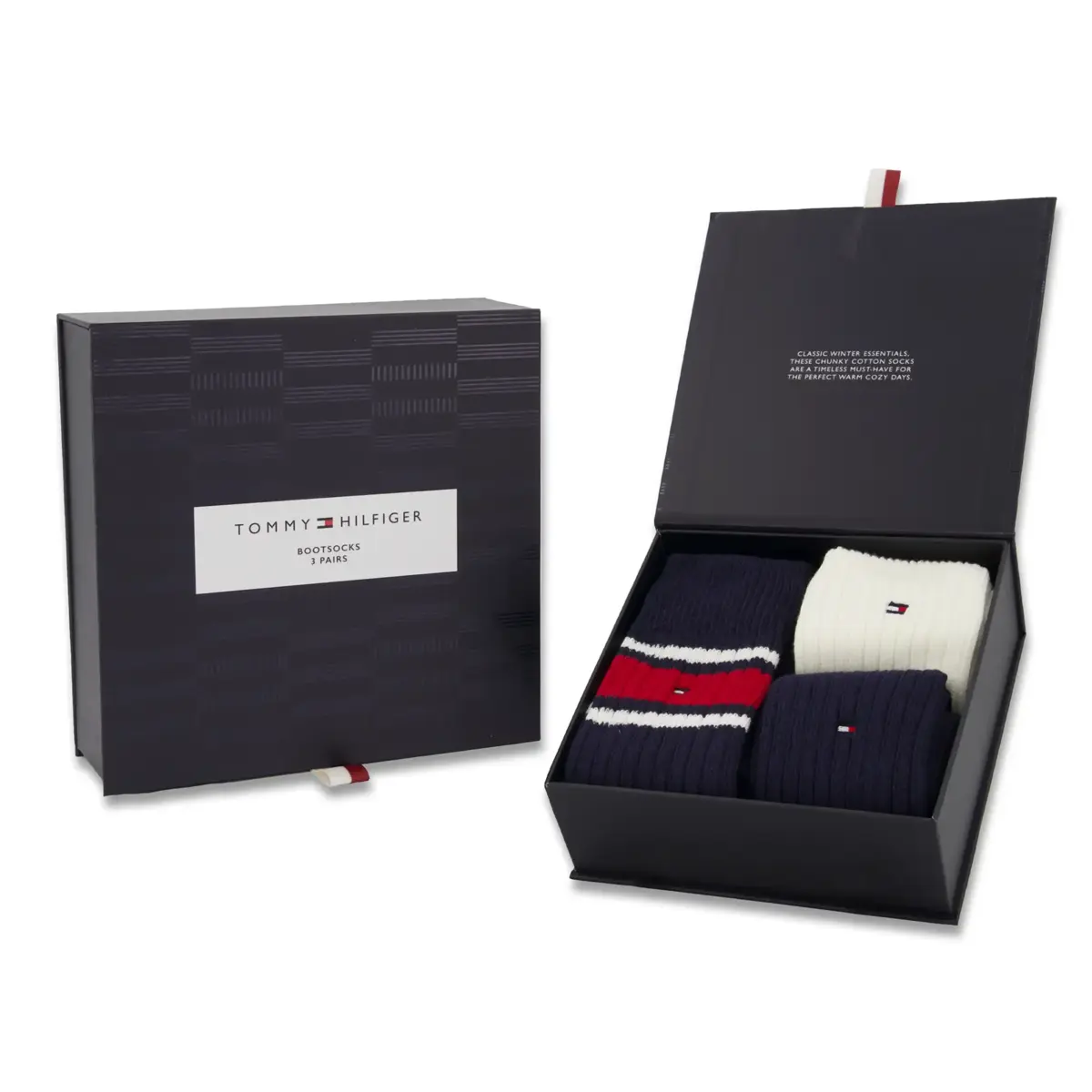 Tommy Hilfiger 3-paar Crew heren boots sokken - giftbox - Katoenen sportsokken Tommy Hilfiger 3-paar Crew heren boots sokken - giftbox - Katoenen sportsokken