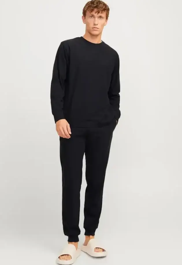 Jack & Jones huispak heren - Loungeset heren - Mannen pyjamapak met lange mouwen