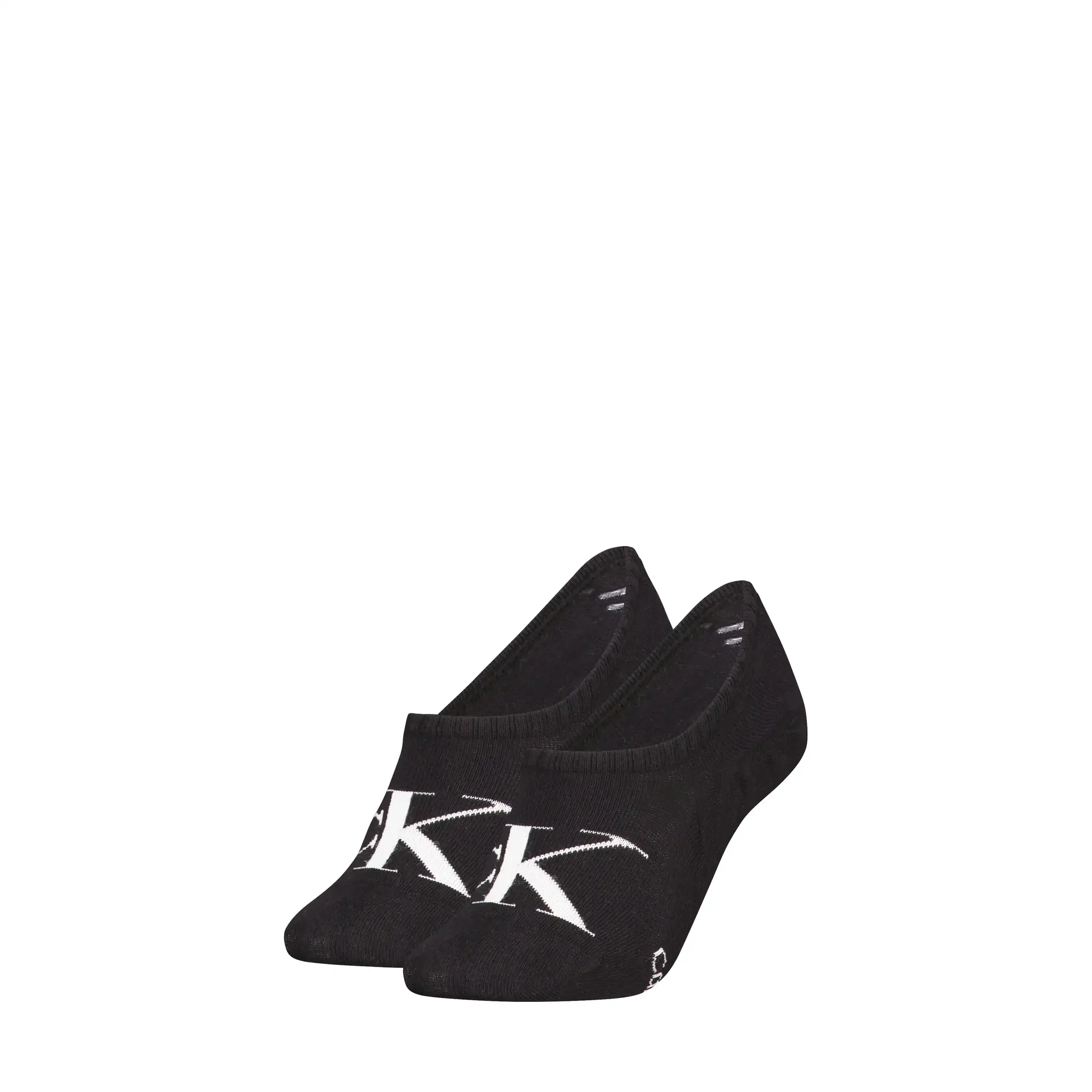 Calvin Klein 2-paar Footie High cut sokken - Logo monogram - Katoenen kousenvoetjes - Sokken voor in loafers