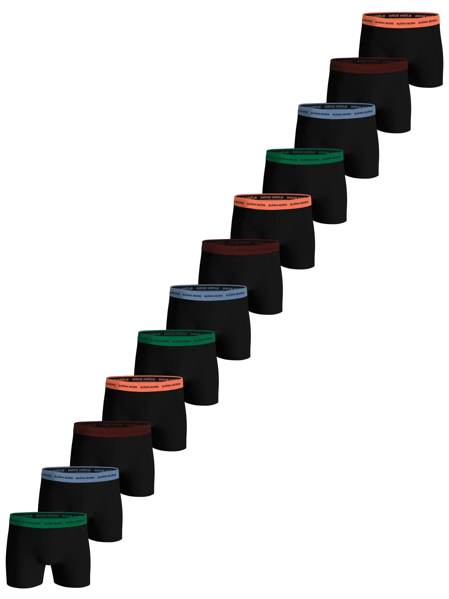 Bjorn Borg 12-pack heren boxershort - Winter Green - Multipack heren onderbroeken