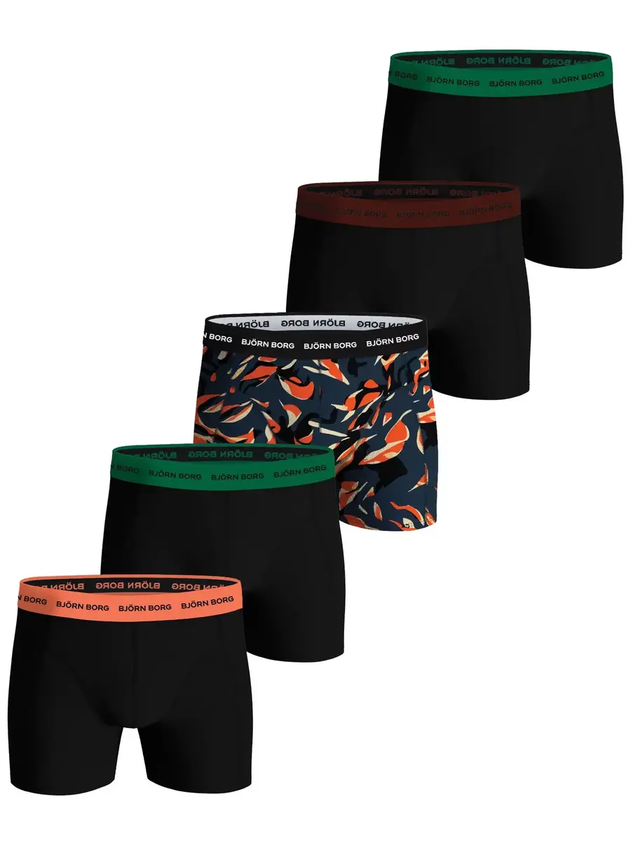 Bjorn Borg 5-Pack heren boxershorts - Orange spots - Katoenen mannen onderbroeken