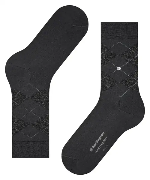 Burlington Wollen dames Lurex sokken - Marylebone - Merino wollen sokken met glitter Burlington Wollen dames Lurex sokken - Marylebone - Merino wollen sokken met glitter