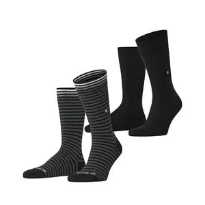 Burlington 2-paar Everyday heren sokken - Stripe - Biologisch katoenen sokken met streep print Burlington 2-paar Everyday heren sokken - Stripe - Biologisch katoenen sokken met streep print