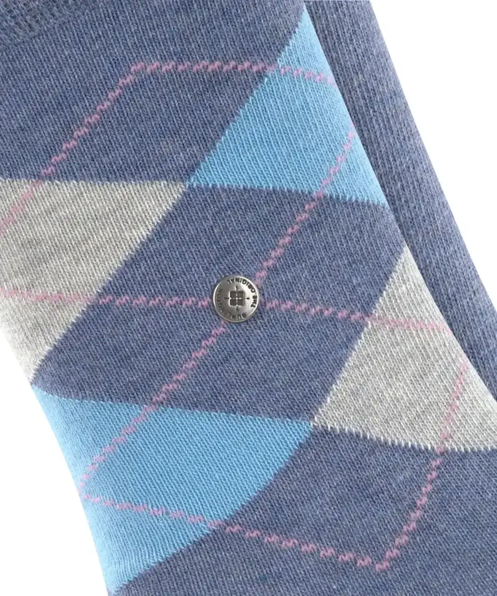 Burlington 2-paar everyday dames sokken - Biologisch katoenen vrouwen sokken met ruit print Burlington 2-paar everyday dames sokken - Biologisch katoenen vrouwen sokken met ruit print