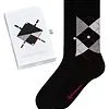 Burlington 2-paar heren sokken - Cadeau verpakking - Gift Box - Katoenen sokken met ruit print