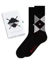 Burlington 2-paar heren sokken - Cadeau verpakking - Gift Box - Katoenen sokken met ruit print