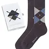 Burlington 2-paar heren sokken - Cadeau verpakking - Gift Box - Katoenen sokken met ruit print