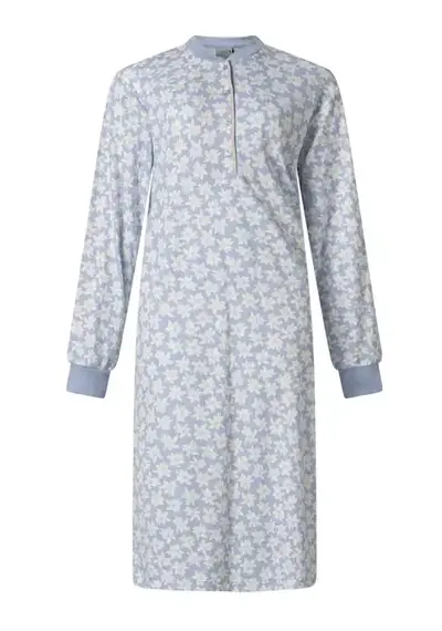 Lunatex dames nachthemd - Warme Dikke Tricot - Flower Lunatex dames nachthemd - Warme Dikke Tricot - Flower