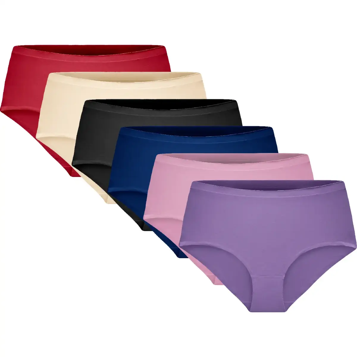 Gaubert 6-Pack Dames heup slips invisible - Onzichtbare dames naadloze midi onderbroeken - Schijnt niet door Gaubert 6-Pack Dames heup slips invisible - Onzichtbare dames naadloze midi onderbroeken - Schijnt niet door