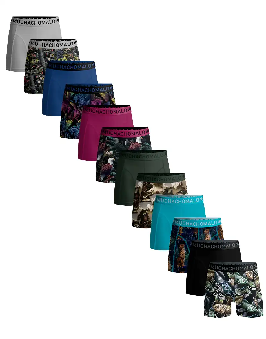 Muchachomalo 12-Pack Heren Boxershort - Golden - Multipack katoenen heren onderbroeken - Voordeelverpakking muchachomalo onderbroeken
