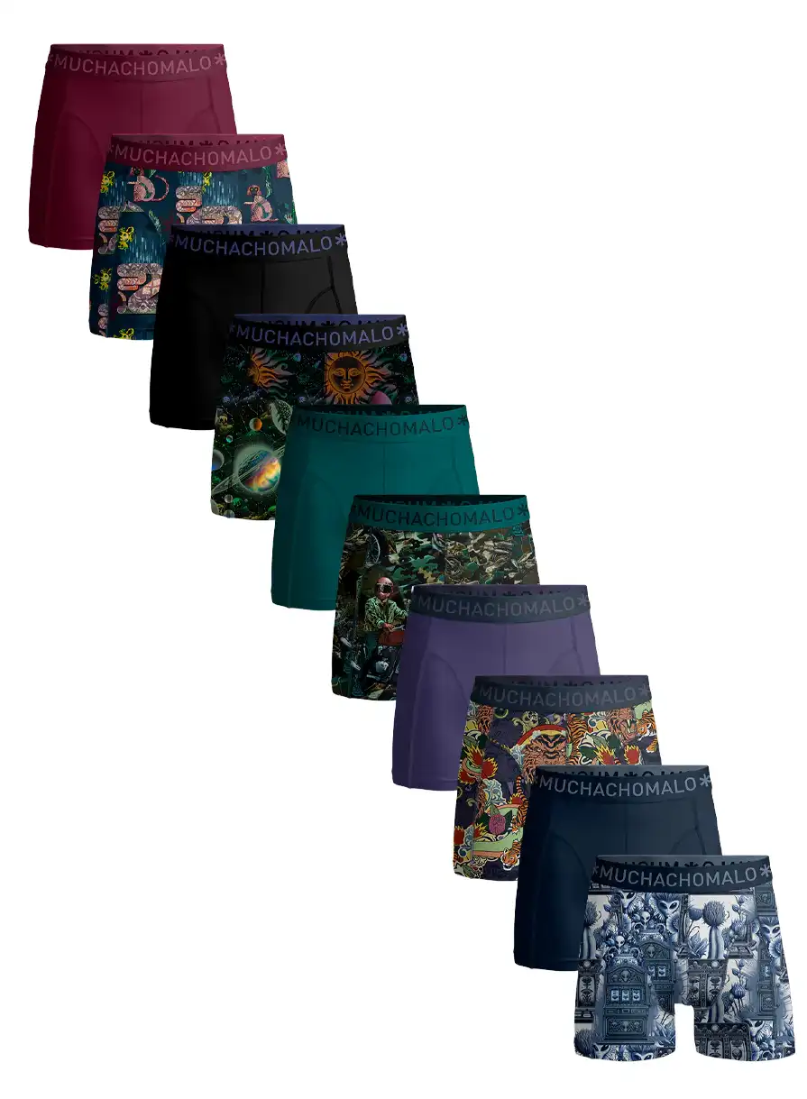 Muchachomalo onderbroeken 10-Pack Heren Boxershort - Remix - Multipack katoenen heren onderbroeken - Voordeelverpakking