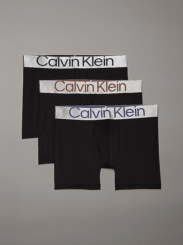 Calvin Klein 3-Pack Boxer Briefs heren - Steel Micro