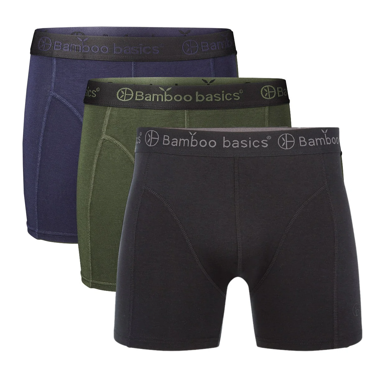 Bamboo Basics 3-pak heren boxershorts - Rico - Bamboe ondergoed heren - Onderbroek lange pijpjes - Huidvriendelijk