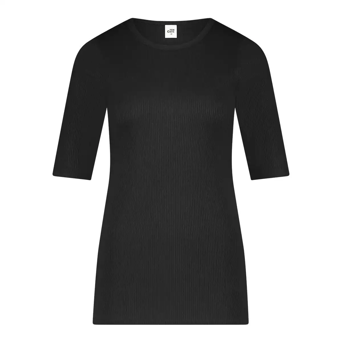 Ten Cate Thermo Rib dames T-shirt 3/4e mouw - Thermisch warm ondershirt met korte mouwen - Ronde hals