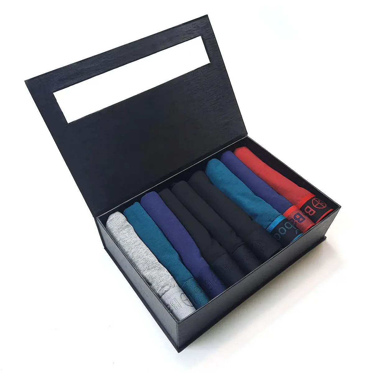 Bamboo Basics 9-pak heren boxershorts bamboe - Rico - Cadeau verpakking multipack heren onderbroeken