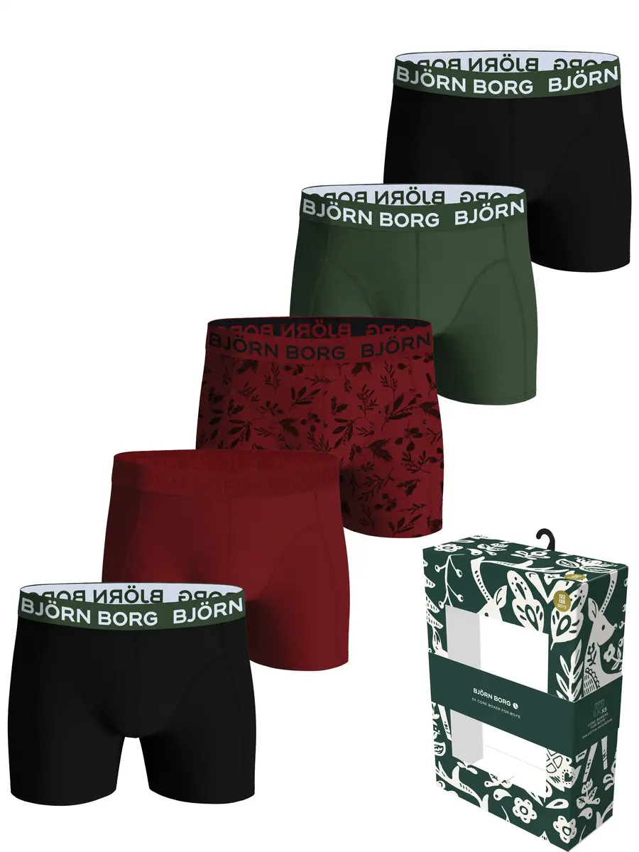 Bjorn Borg 5-Pack jongens boxershorts - Core - Gift - Cadeauverpakking - Multipack Bjorn Borg 5-Pack jongens boxershorts - Core - Gift - Cadeauverpakking - Multipack