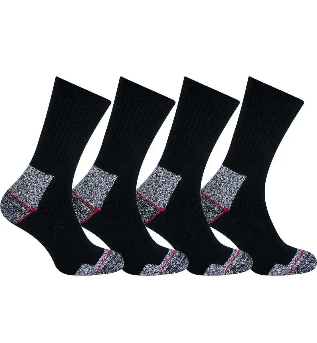 Teckel 4-paar - werksokken heren - Versterke hak en hiel - Stevige katoenen sokken Teckel 4-paar - werksokken heren - Versterke hak en hiel - Stevige katoenen sokken