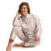 Lunatex flanellen pyjama dames - Ruit - Roze