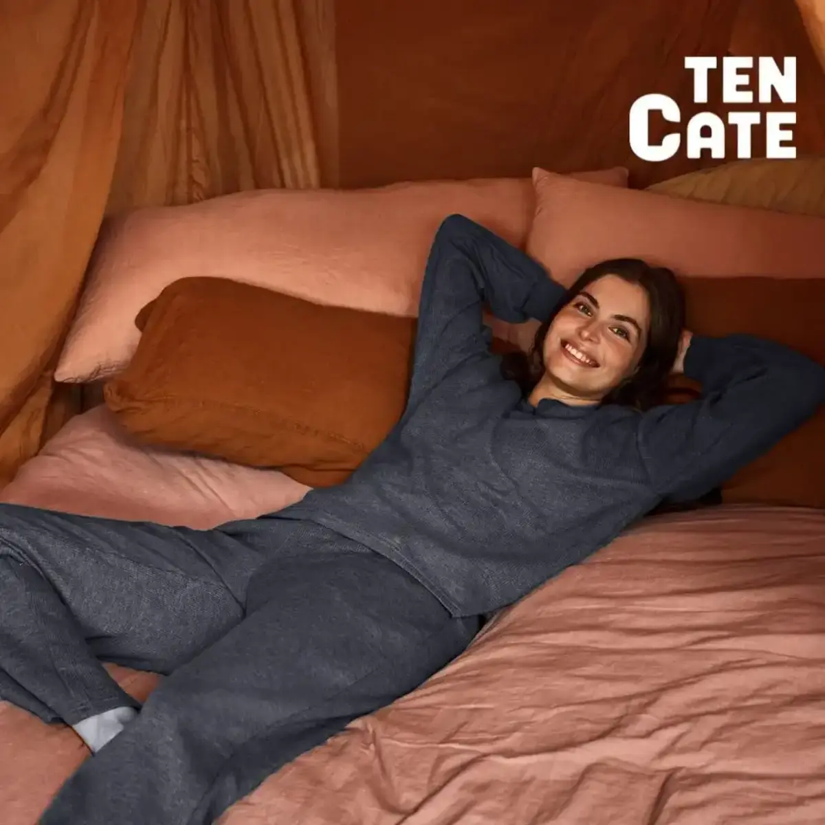 Ten Cate dames pyjama shirt lange mouwen - Loungewear sweater