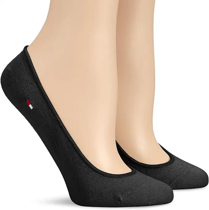 Tommy Hilfiger 2-paar - Footies - Dames katoenen kousenvoetjes - Sokken voor in loafers