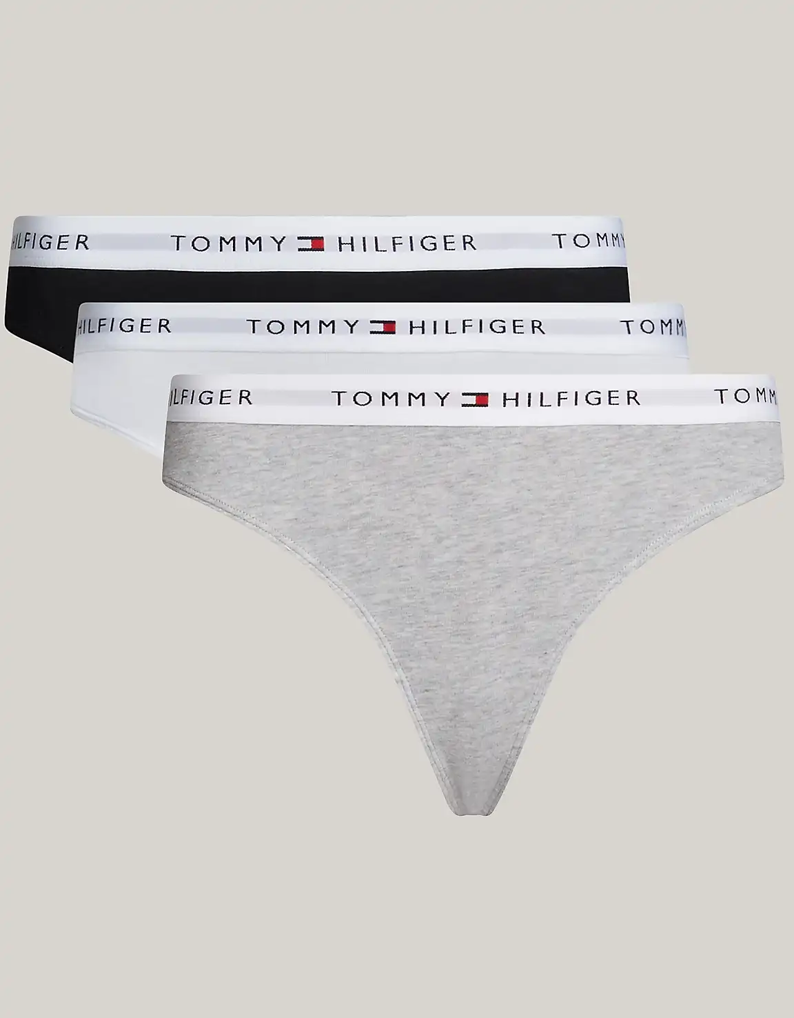 Tommy Hilfiger 3-Pack Dames Strings katoen - Thong - Combi