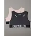 Calvin klein 2-pak meisjes Top - Ebony - Meisjes BH top katoen - Grijs/Roze