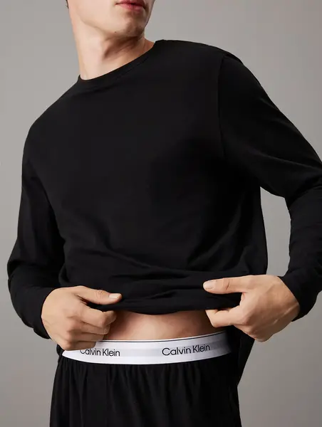 Calvin Klein katoenen pyjama heren luxe - zwart Basic Calvin Klein katoenen pyjama heren luxe - zwart Basic