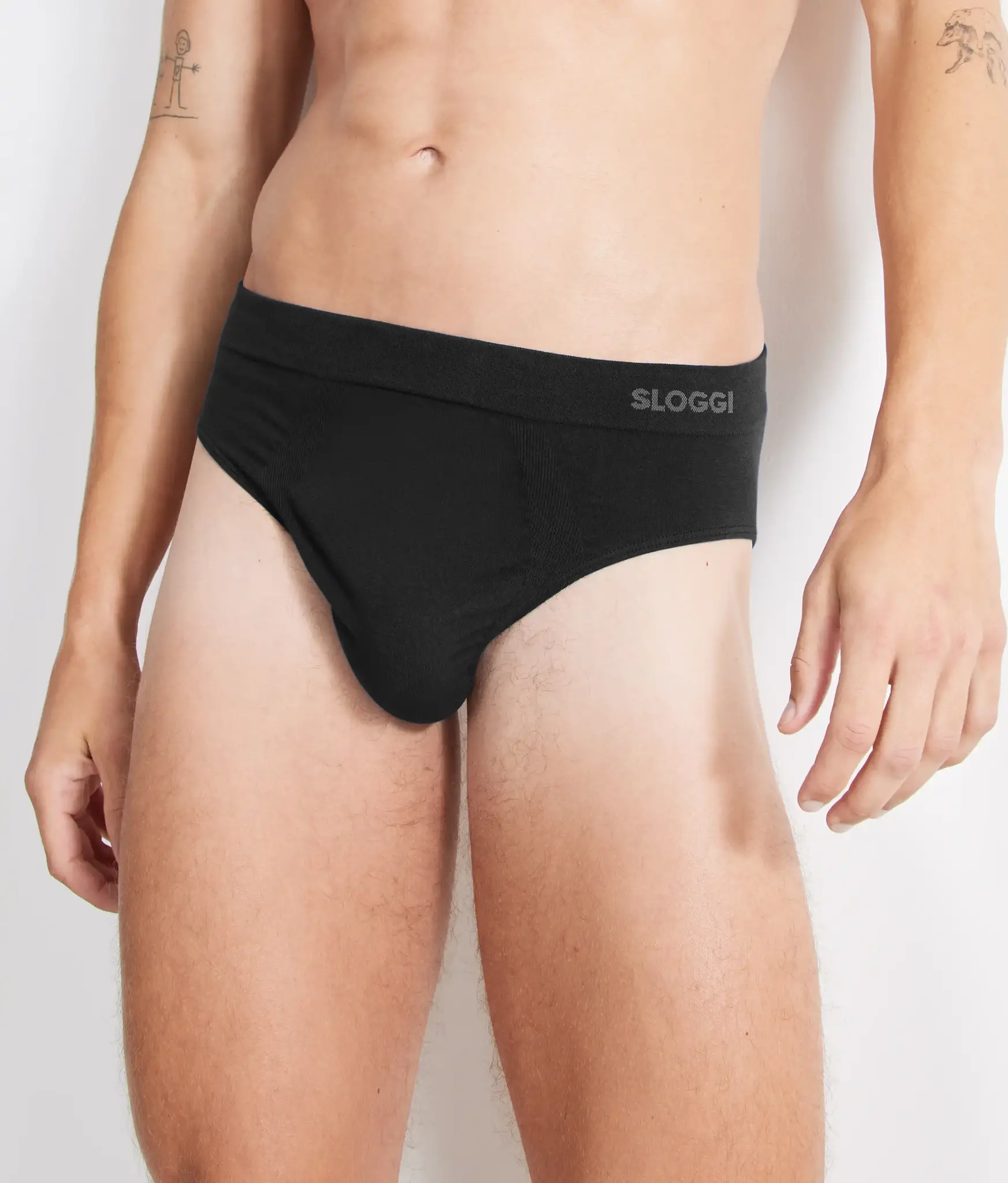 Sloggi 2-pak Midi/Brief heren slips - Go Smooth - naadloze Heren heup onderbroeken - Biologisch katoen