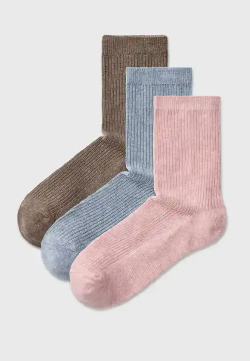 Pieces 3-paar dames sokken - Marta - Katoenen sokken multipack