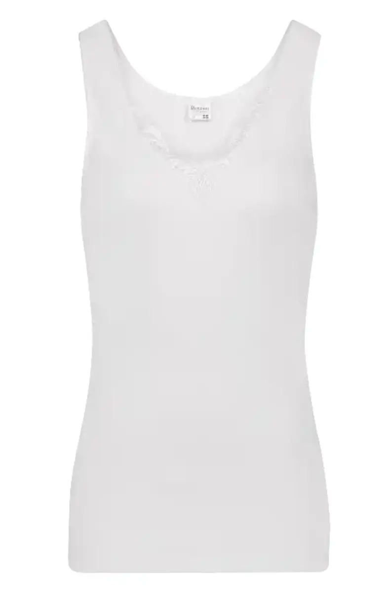 Beeren dames M3000 hemd Cato - 100% Katoen - Kanten katoenen dames onderhemd met brede bandjes Beeren dames M3000 hemd Cato - 100% Katoen - Kanten katoenen dames onderhemd met brede bandjes