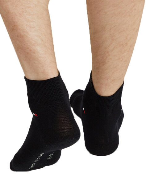 Tommy Hilfiger 2-paar korte sokken - Katoenen quarter sokken - Halfhoge sokken