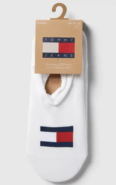 Tommy Hilfiger 2-pack - katoenen Footies sokken - Lage sneakersokken voor dames en heren die niet afzakken Tommy Hilfiger 2-pack - katoenen Footies sokken - Lage sneakersokken voor dames en heren die niet afzakken