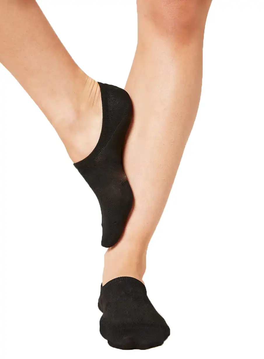 Basset 2-paar onzichtbare Footies bamboe - Lage bamboe sneakersokken - Kousenvoetjes voor dames en heren