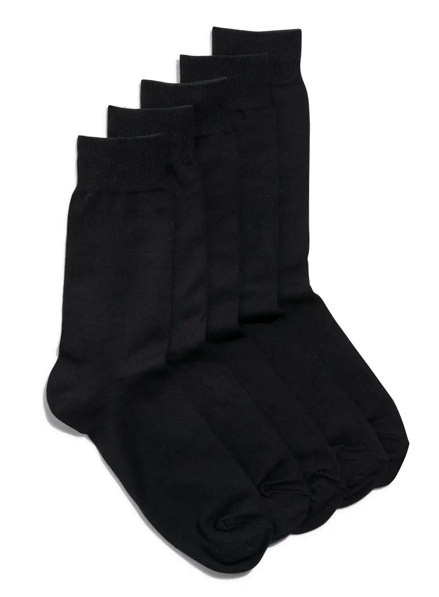 Primair 5-paar heren sokken - Katoen - Uni - Goedkope multipack katoenen heren sokken