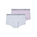 Name it 2-pak meisjes hipster - Organic - Kinder dames onderbroek katoen - Boxershort - Blauw/Lila