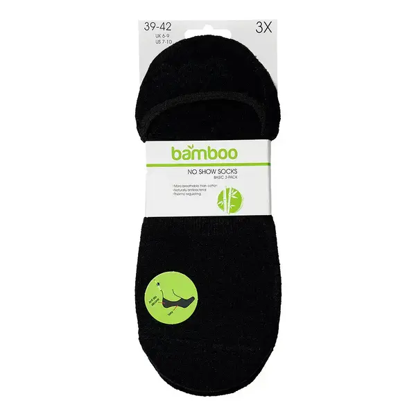 Apollo 3-paar invisible Footies bamboe - Anti slip lage kousenvoetjes - Lage sneakersokken bamboe Apollo 3-paar invisible Footies bamboe - Anti slip lage kousenvoetjes - Lage sneakersokken bamboe