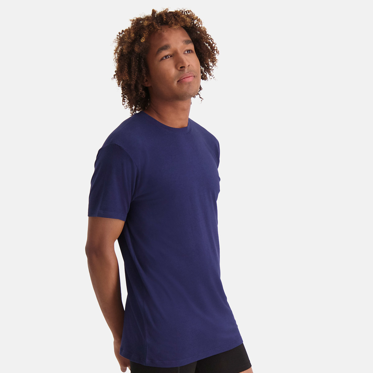 Bamboo Basics 2-pak t-shirt ronde hals - Ruben - Bamboe heren ondershirt korte mouw - Wit - Zwart - Donkerblauw - Huidskleur - Witte t shirts hren