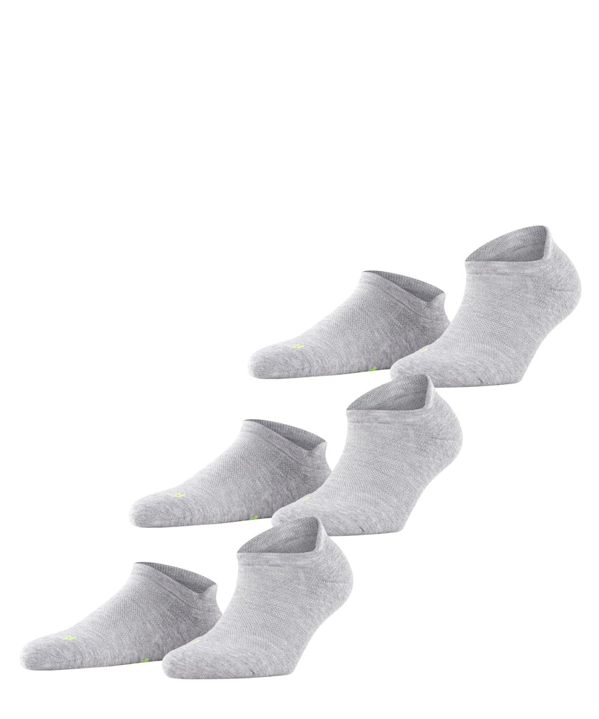 FALKE 3-paar Cool kick sneaker sokken - Enkelsokken voor dames en heren - Ademend