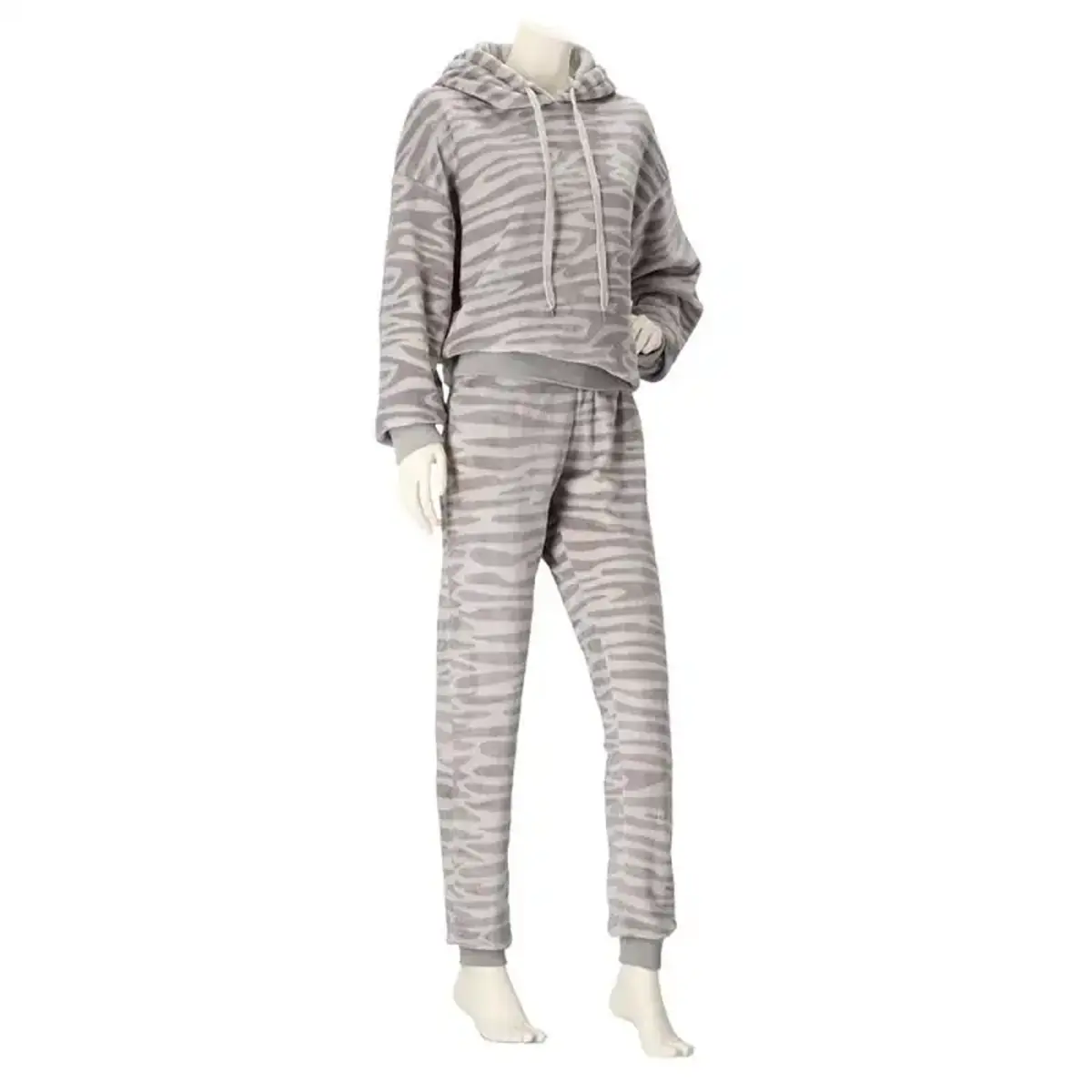 Apollo dames huispak Fleece - Lounge set dames - Zebra - Warm winter pyjamapak - Loungewear dames