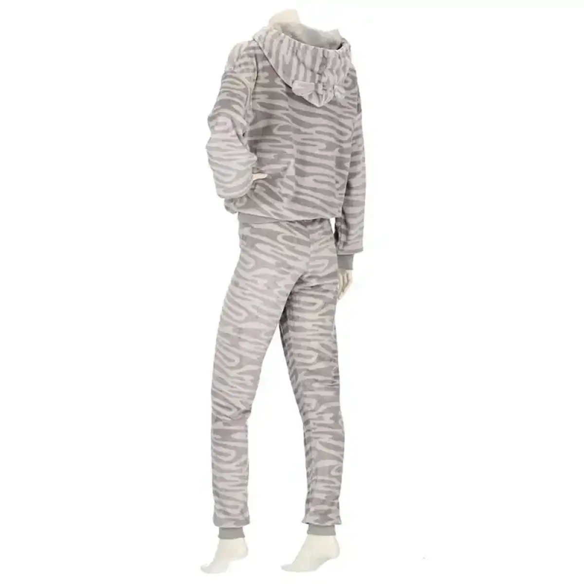 Apollo dames huispak Fleece - Lounge set dames - Zebra - Warm winter pyjamapak - Loungewear dames