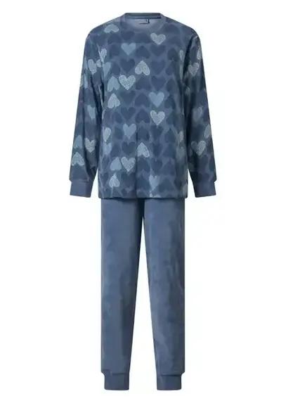 Lunatex Velours dames pyjama -Hart Lunatex Velours dames pyjama -Hart