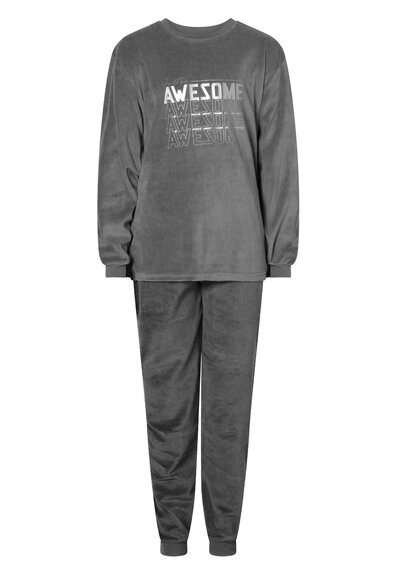 Outfitter velours jongens pyjama - Awesome - Groen Outfitter velours jongens pyjama - Awesome - Groen