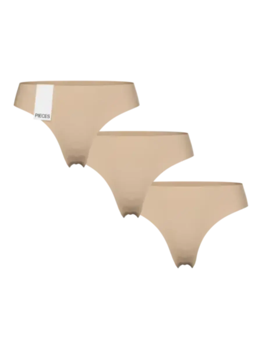 Pieces 3-pack naadloze dames string - invisible seamless strings